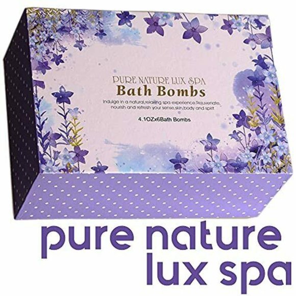 Pure Nature Lux Spa Bath Bombs Variety Gift Box - NEW - Picture 2 of 4